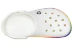 Crocs Sandálias Brancas Arco-Íris