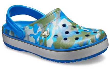 Crocs Sandálias Crocband Estampadas Azul Camuflada Unissex