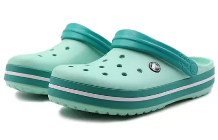 Crocs Sandálias Crocband Leves e Resistentes ao Desgaste Unissex Verde Menta 11016-3R6
