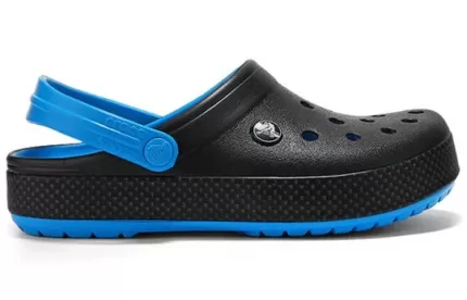 Crocs Sandálias Esportivas Leves e Aconchegantes Resistentes ao Desgaste Unissex Pretas Azul ‘Black Blue’