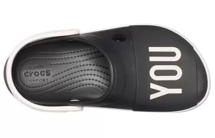 Crocs Sandálias Unissex Pretas Sola Grossa