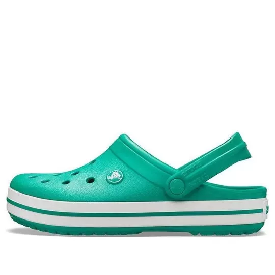 Crocs Sandálias Verdes Unissex Leves e Resistentes ao Desgaste Crocband 11016-3TL
