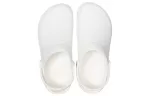 Crocs Sandálias esportivas aconchegantes resistentes ao desgaste unissex branco marrom ‘White Brown’