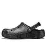Crocs Sandálias esportivas aconchegantes resistentes ao desgaste unissex cinza