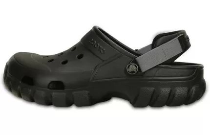 Crocs Sandálias esportivas antiderrapantes aconchegantes unissex pretas
