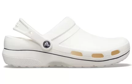 Crocs Sandálias esportivas antiderrapantes resistentes ao desgaste unissex brancas pretas ‘White Black’