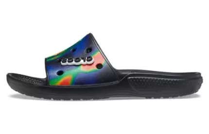 Crocs Sapato casual unissex preto azul profundo