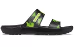 Crocs Sapato com sola macia preto verde unissex ‘Black Green’