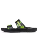 Crocs Sapato com sola macia preto verde unissex ‘Black Green’