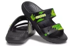 Crocs Sapato com sola macia preto verde unissex ‘Black Green’