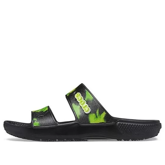 Crocs Sapato com sola macia preto verde unissex ‘Black Green’