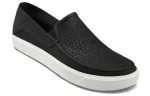Crocs Sapato esportivo casual Athleisure preto branco
