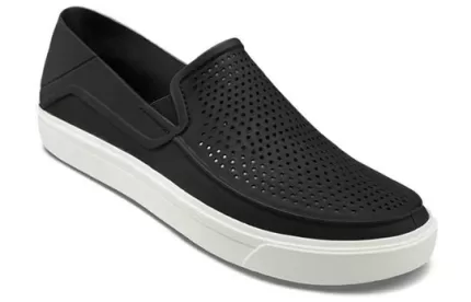 Crocs Sapato esportivo casual Athleisure preto branco