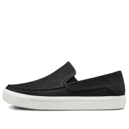 Crocs Sapato esportivo casual Athleisure preto branco