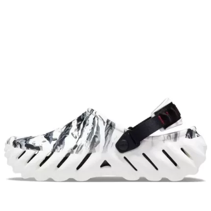 Crocs Tamanco Echo Tiger ‘Branco Preto’