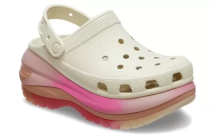 Crocs Tamanco Mega Crush Color Dip ‘Rosa Branco’