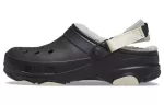 Crocs Tamanco forrado para todo o terreno ‘Preto Branco’