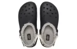 Crocs Tamanco forrado para todo o terreno ‘Preto Branco’