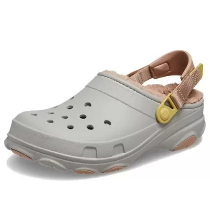 Crocs Tamanco forrado para todo o terreno ‘cinza marrom’
