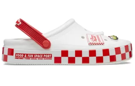 Crocs Toy Story Pizza Planet fora da quadra Clogs ‘Branco Vermelho’