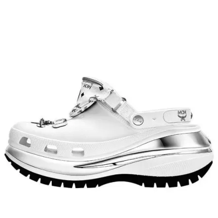 Crocs x MCM Mega Crush Clogs ‘Prata Branca’ MEXDAMM08WT