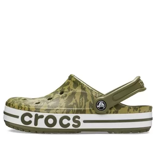 Crocs4 Impressão Camuflagem Verde Sandálias Unissex