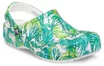 Crocs4 Impressão Outdoor Salto Plano Beach Sports Branco Verde Sandálias ‘White Green’
