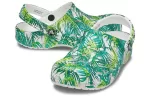 Crocs4 Impressão Outdoor Salto Plano Beach Sports Branco Verde Sandálias ‘White Green’
