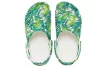 Crocs4 Impressão Outdoor Salto Plano Beach Sports Branco Verde Sandálias ‘White Green’