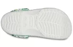 Crocs4 Impressão Outdoor Salto Plano Beach Sports Branco Verde Sandálias ‘White Green’