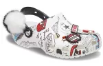 Disney x Crocs Padrão Unissex Sandálias Brancas