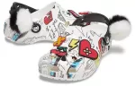 Disney x Crocs Padrão Unissex Sandálias Brancas