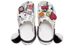 Disney x Crocs Padrão Unissex Sandálias Brancas