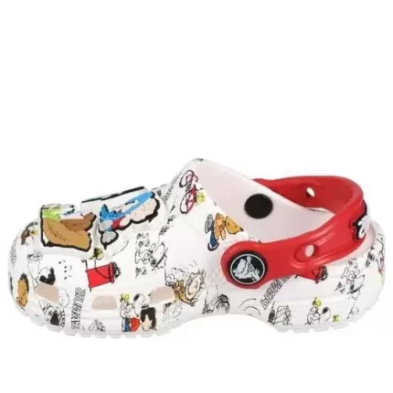 (GS) Crocs Amendoim Classic Clogs ‘Branco Vermelho’