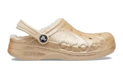 (GS) Crocs Baya Lined Glitter Clogs ‘Ouro’