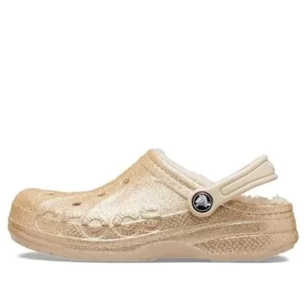 (GS) Crocs Baya Lined Glitter Clogs ‘Ouro’
