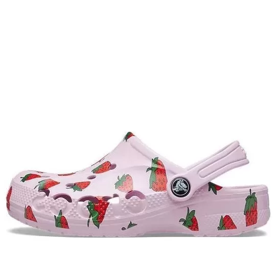 (GS) Crocs Baya Sazonal Impresso Clogs ‘Rosa Vermelho’