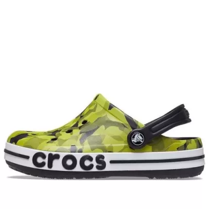 (GS) Crocs Bayaband Bubble Camo Clogs ‘Verde Preto’