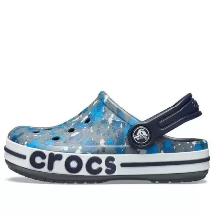 (GS) Crocs Bayaband Impresso Clogs ‘Cinzento Azul’