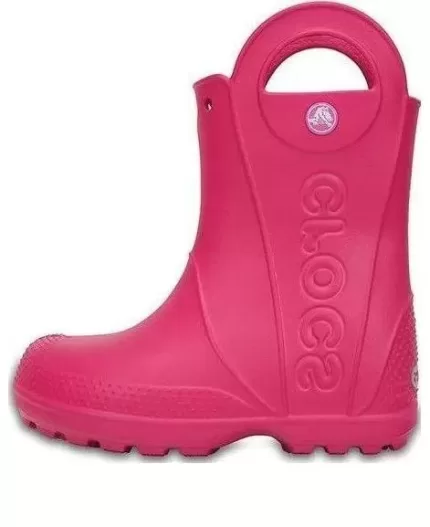 (GS) Crocs Candy Pink Handle It Rain Boots ‘Pink’ 12803-6X0