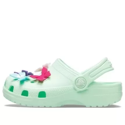 (GS) Crocs Classic Amuleto de borboleta Clogs ‘Menta’