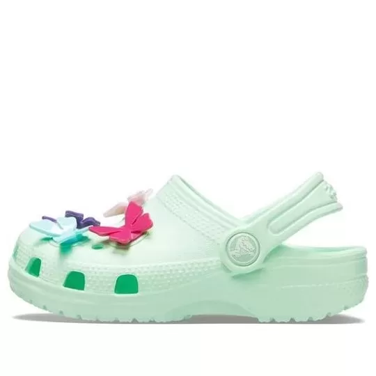 (GS) Crocs Classic Amuleto de borboleta Clogs ‘Menta’