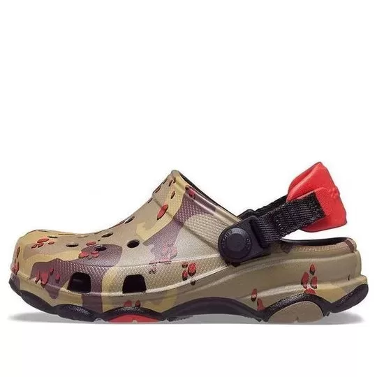 (GS) Crocs Classic Camuflagem Todo-o-Terreno Clogs ‘Marrom Verde Preto’