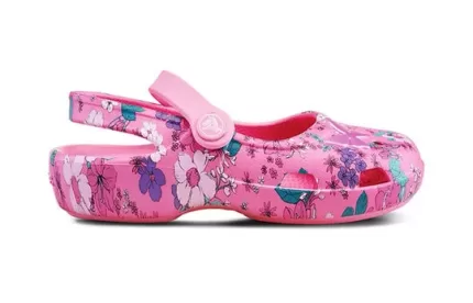 (GS) Crocs Classic Charm Mary Jane Sandálias ‘Pink Purple’