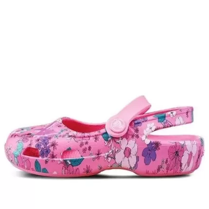 (GS) Crocs Classic Charm Mary Jane Sandálias ‘Pink Purple’