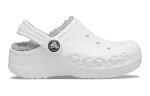 (GS) Crocs Classic Clog Stay Warm Lightweight White Grey Sandálias ‘White Light Grey’