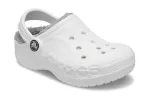 (GS) Crocs Classic Clog Stay Warm Lightweight White Grey Sandálias ‘White Light Grey’