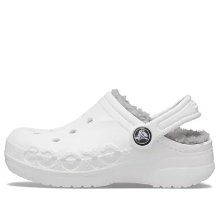 (GS) Crocs Classic Clog Stay Warm Lightweight White Grey Sandálias ‘White Light Grey’