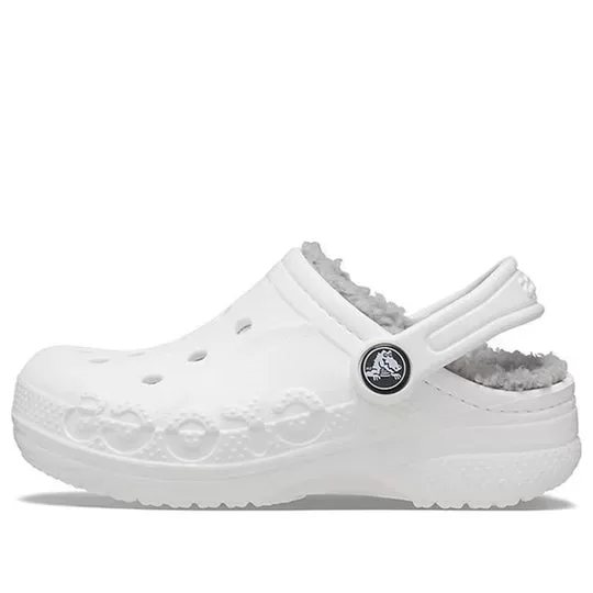 (GS) Crocs Classic Clog Stay Warm Lightweight White Grey Sandálias ‘White Light Grey’