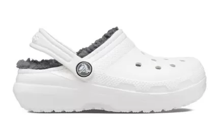 (GS) Crocs Classic Forrado Clogs ‘Branco Cinza’